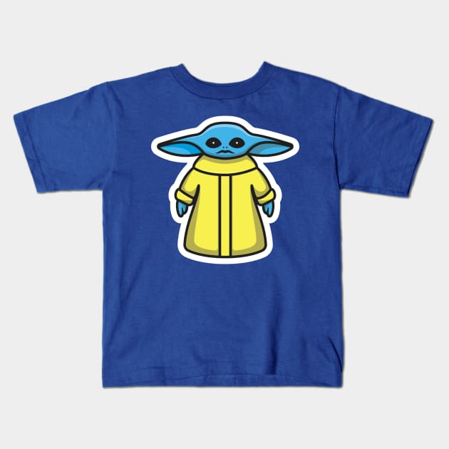 Alien cartoon vector icon illustration. Science and technology icon design concept. Kids T-Shirt by AlviStudio